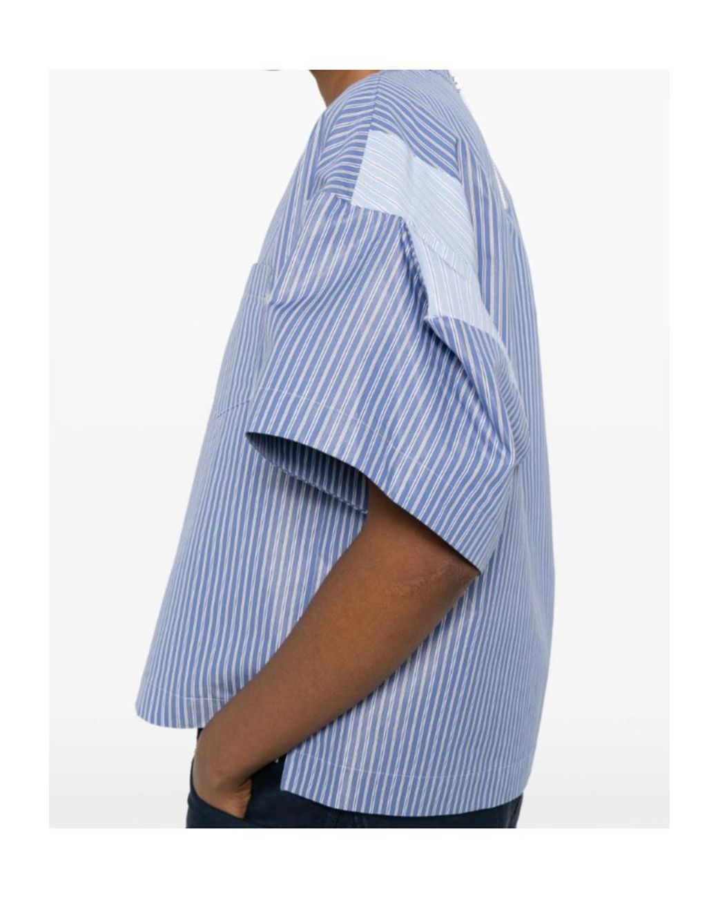Sacai Blue Striped Shirt
