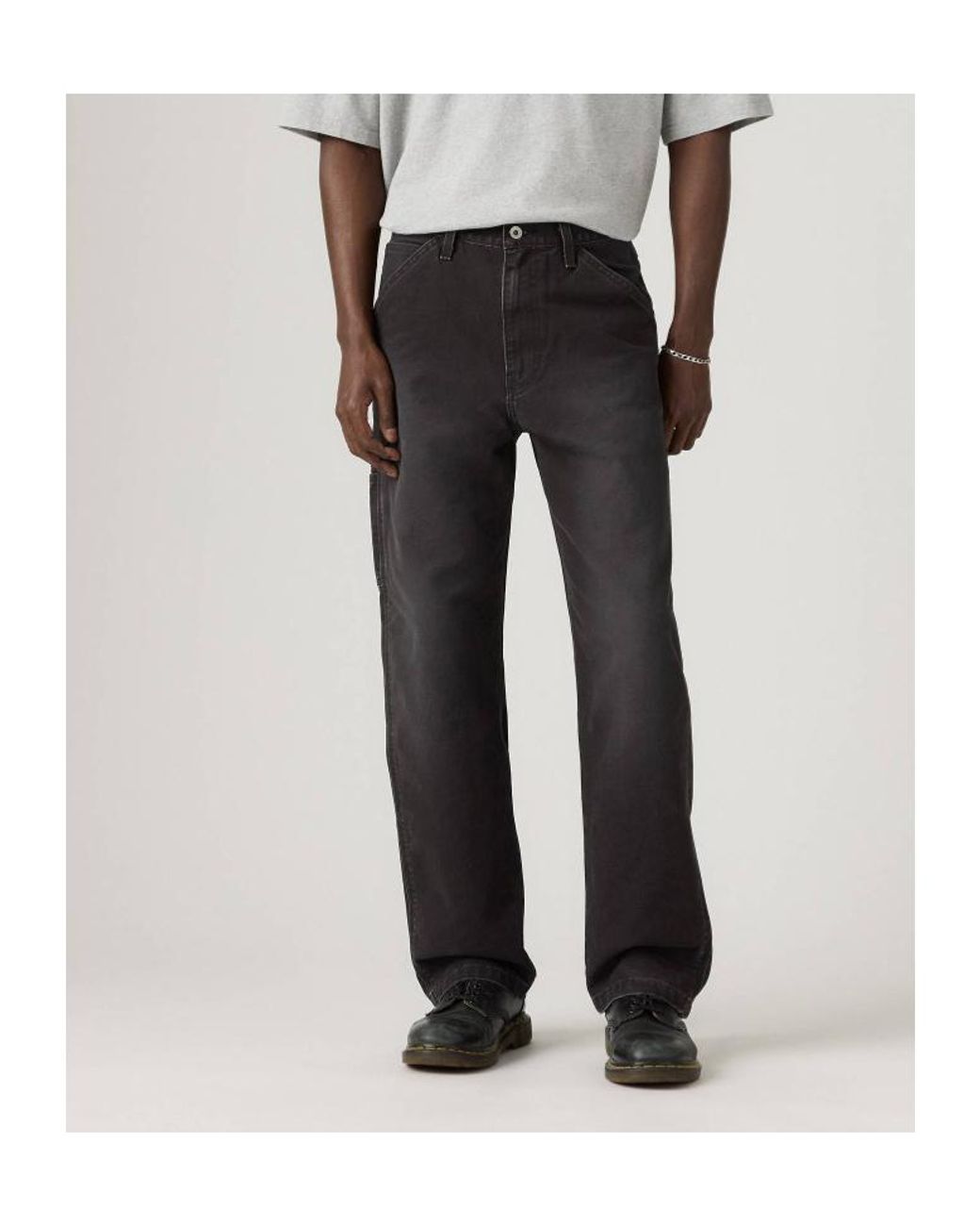 Levi's Black 568 Straight-Leg Trousers for men