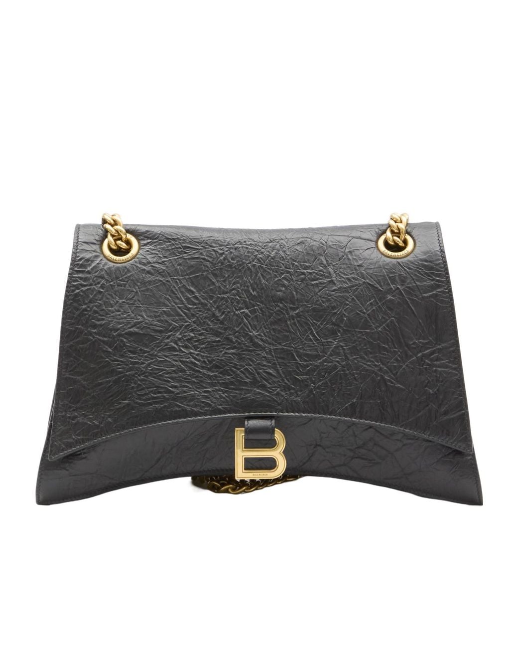 Balenciaga Gray Medium Crush Shoulder Bag