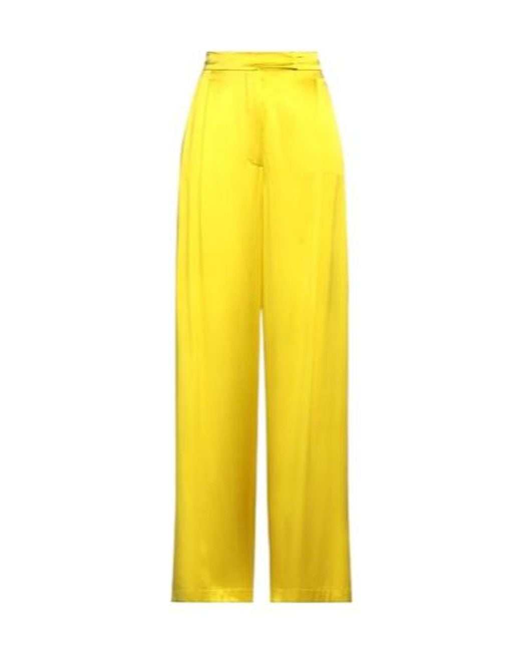Max Mara Yellow Loose Trousers