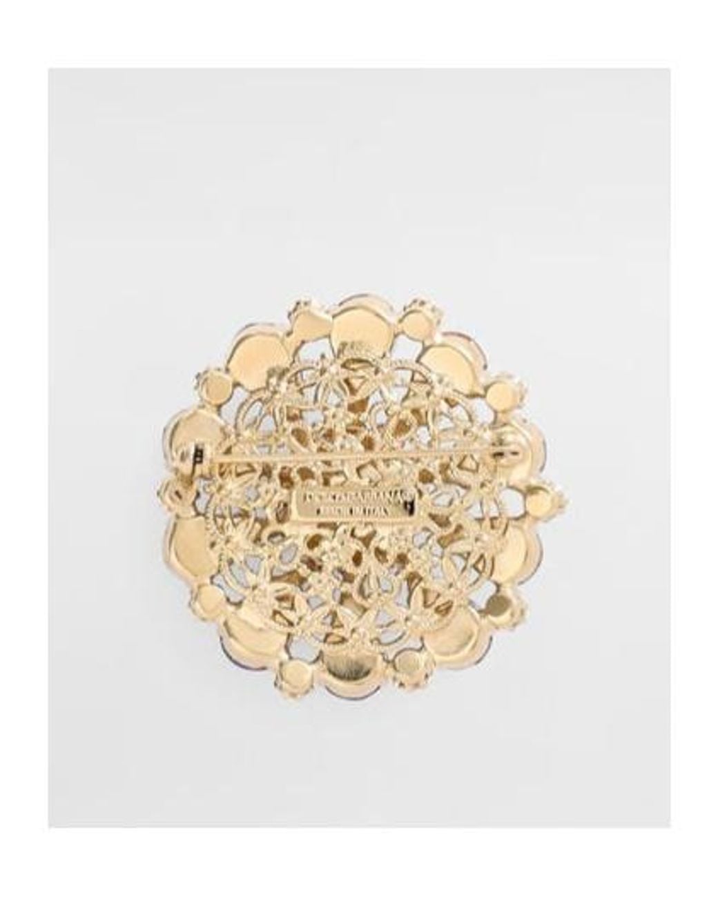Dolce & Gabbana Blue Floral Motif Brooch for men