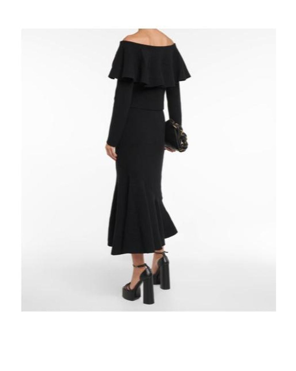 Altuzarra Black Hasla Off-Shoulder Wool-Blend Sweater