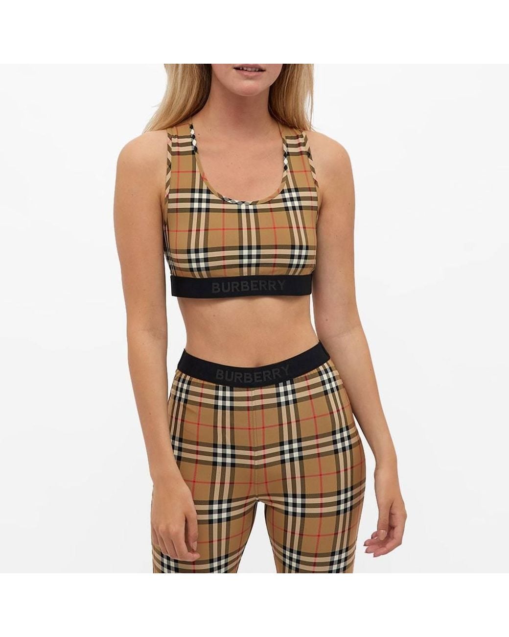 Burberry Multicolor Vintage Check Sports Bra