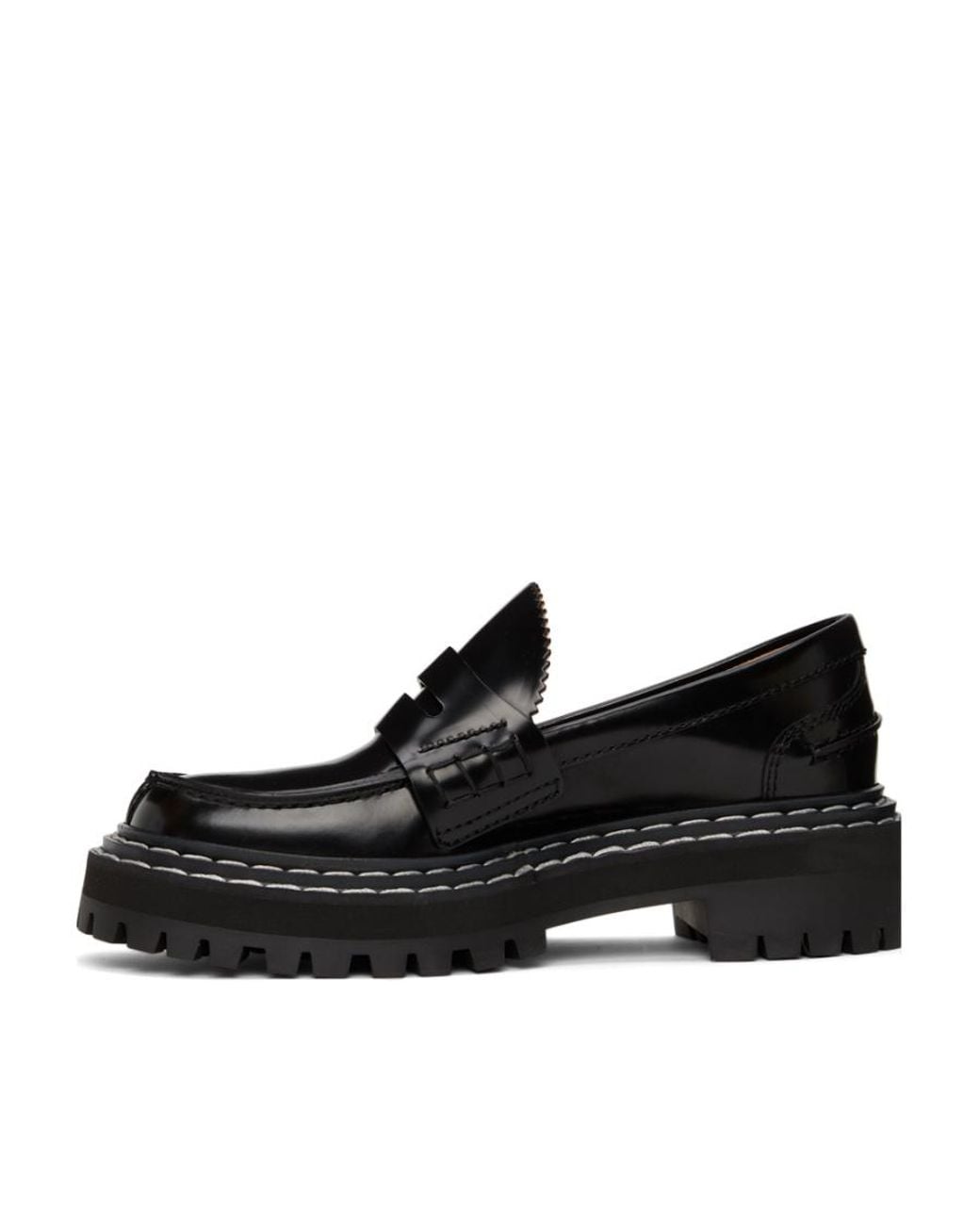 Proenza Schouler Black Round-Headed Loafers