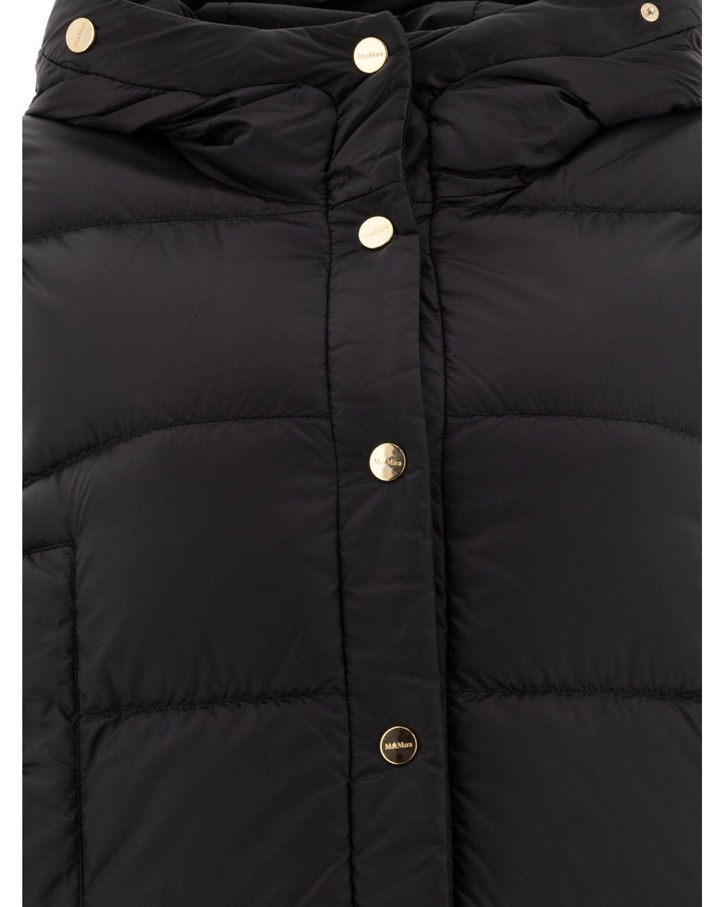 Max Mara Black The Cube Button-Up Drawstring Gilet