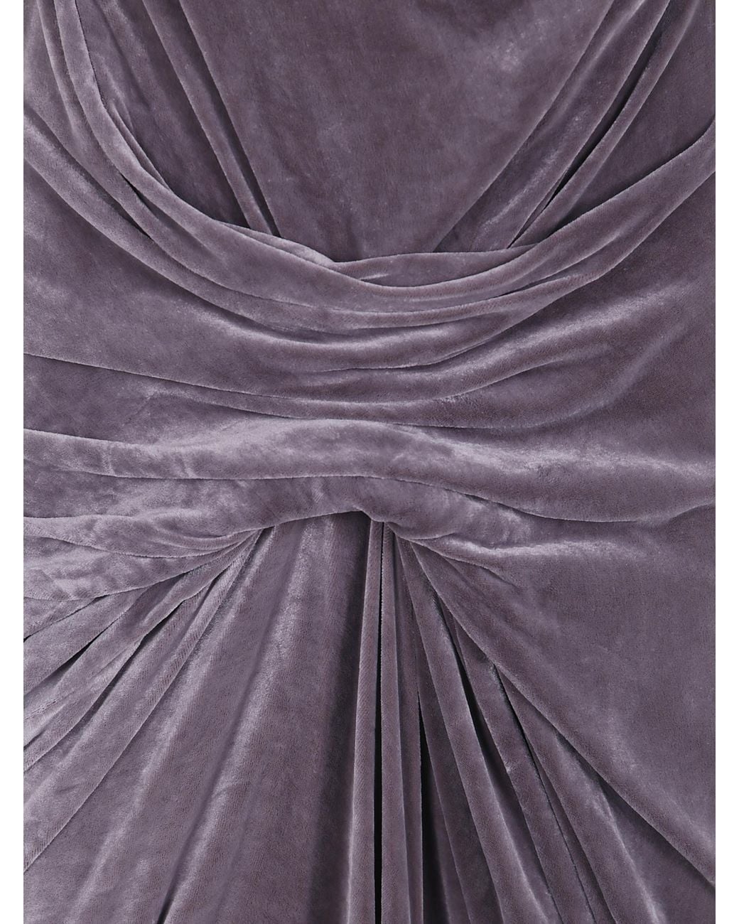Rick Owens Purple Draped Sleeveless Dress