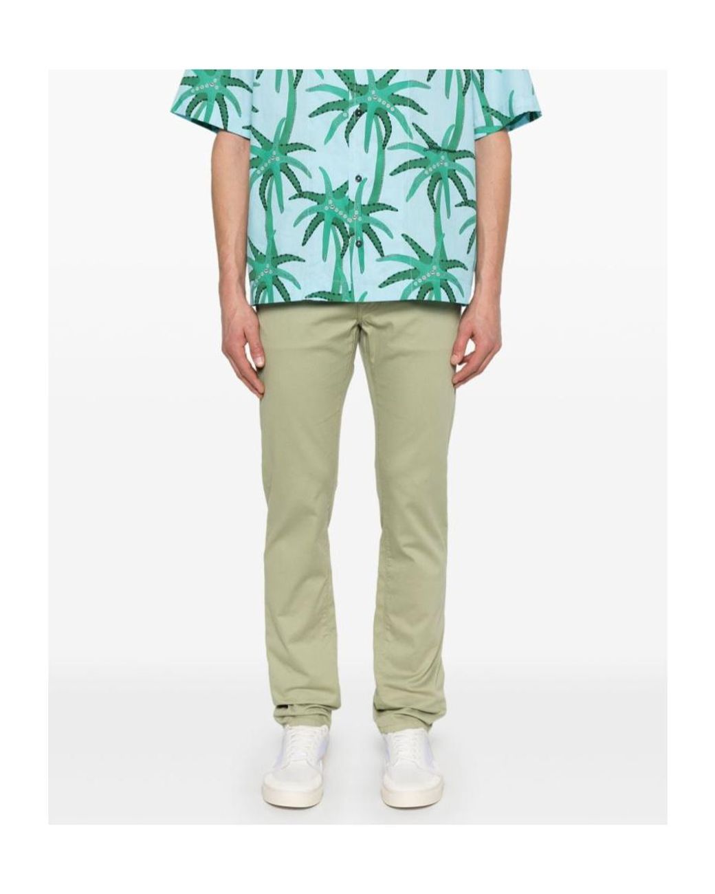 Jacob Cohen Green Bard Logo Patch Slim-Fit Jeans for men