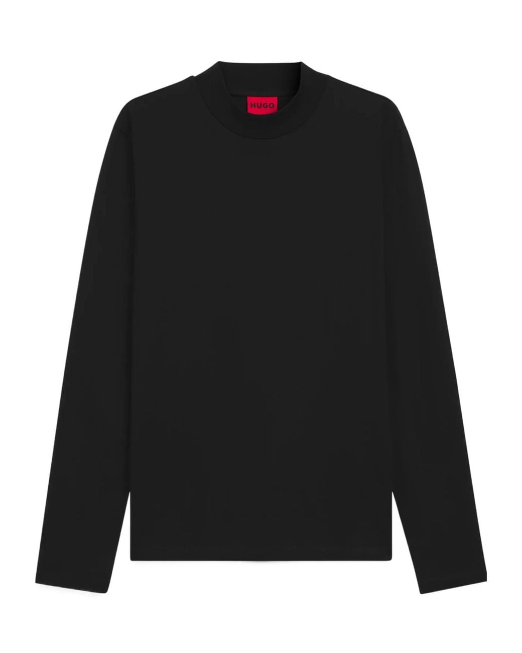 Boss Black Mock Neck Slim-Fit T-Shirt for men