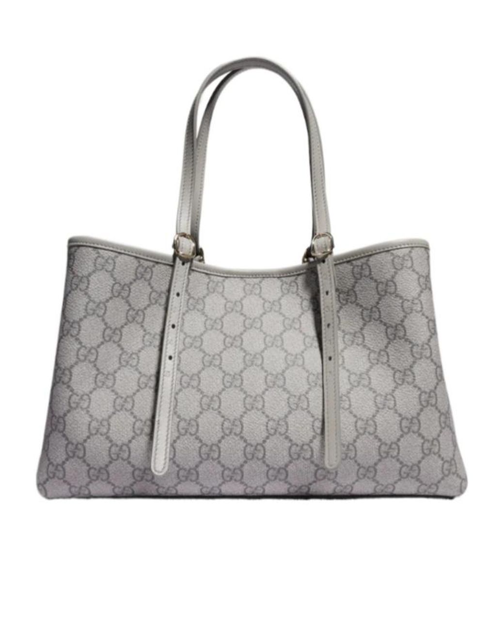 Gucci Gray Gg Emblem Small Tote Bag