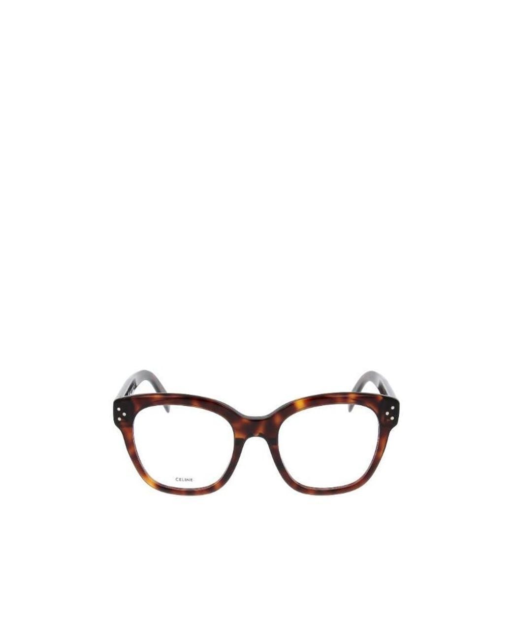 Céline White Logo Glasses