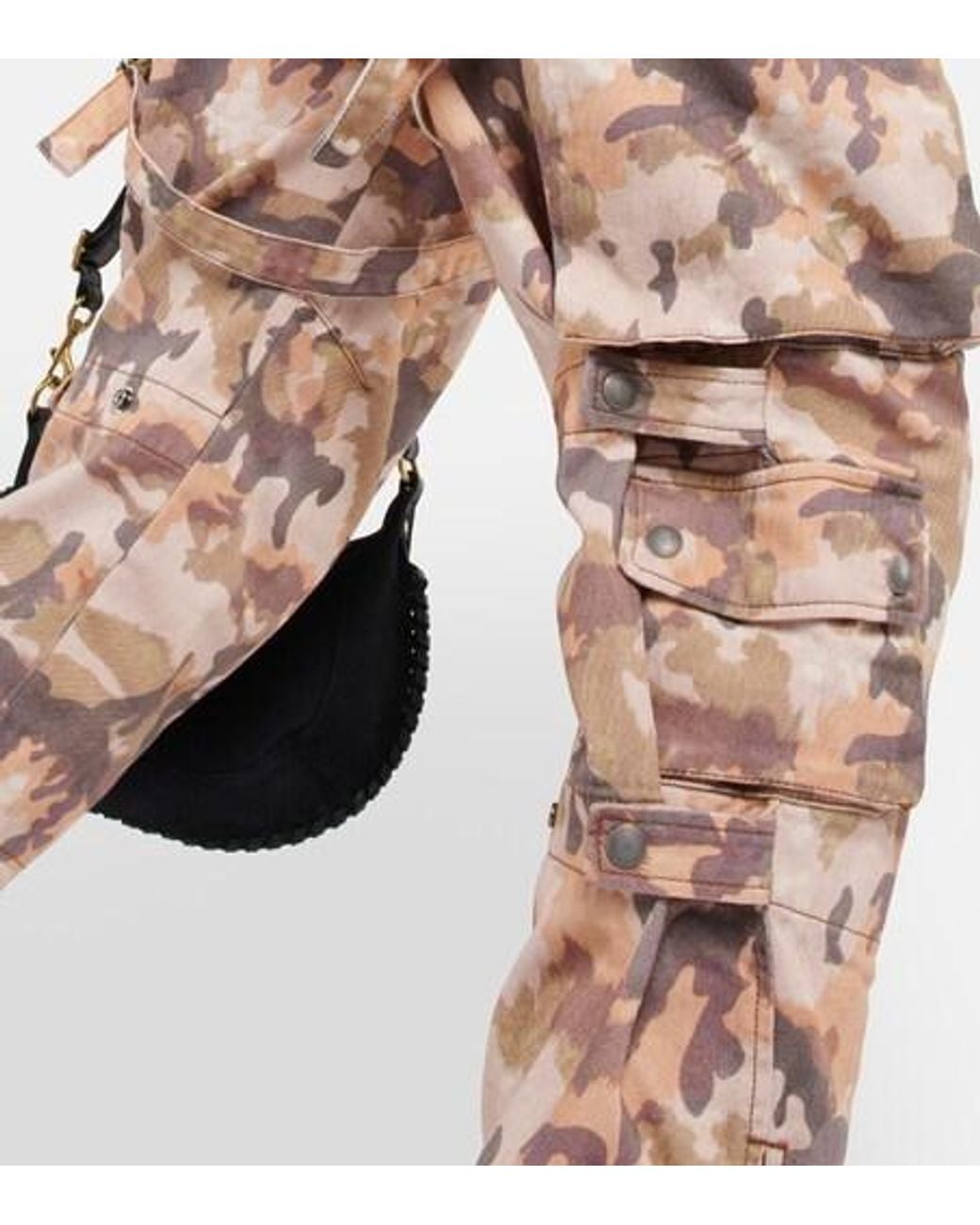 Isabel Marant Pink Printed Cotton Cargo Pants
