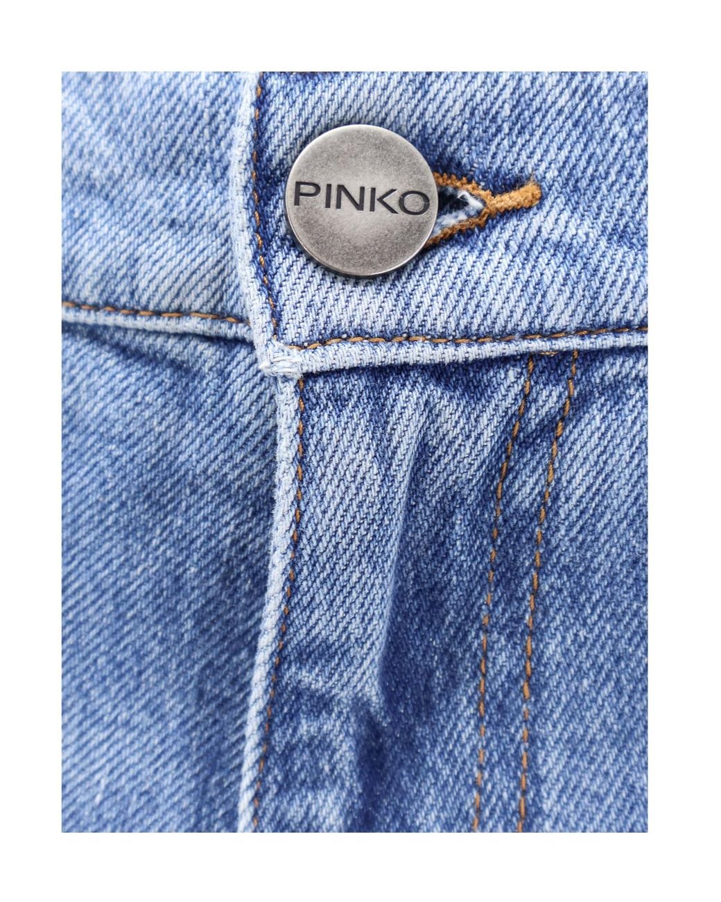 Pinko Blue High-Rise Straight-Leg Jeans