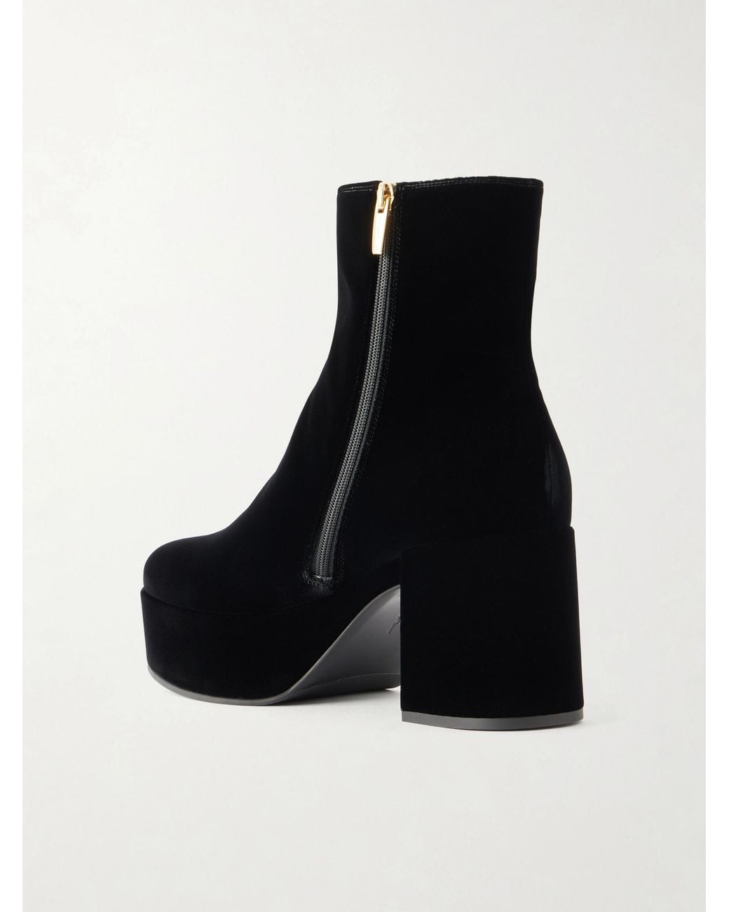 Gianvito Rossi Black Velvet Ankle Boots