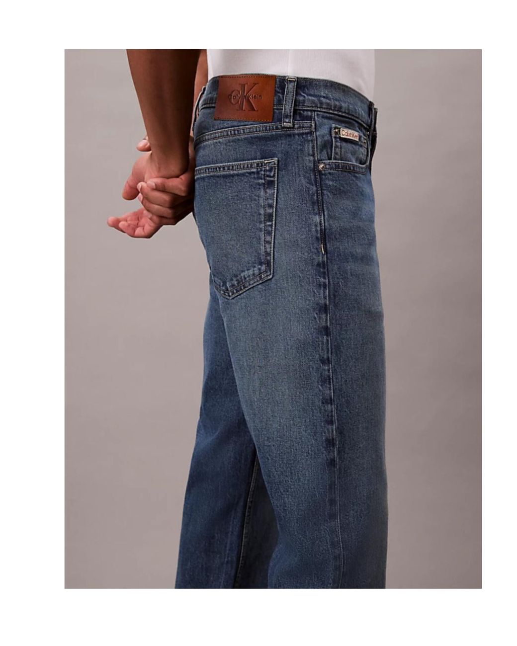 Calvin Klein Blue Standard Straight Jeans for men