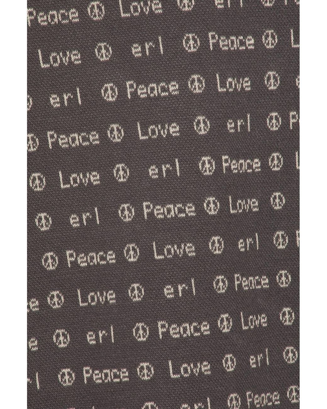 ERL Gray Jacquard Logo Knitted Top for men