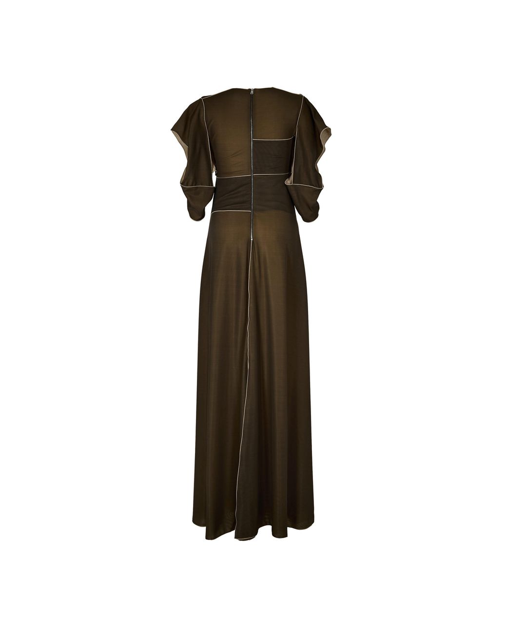 Bottega Veneta Brown Tailored Fit Corset Dress