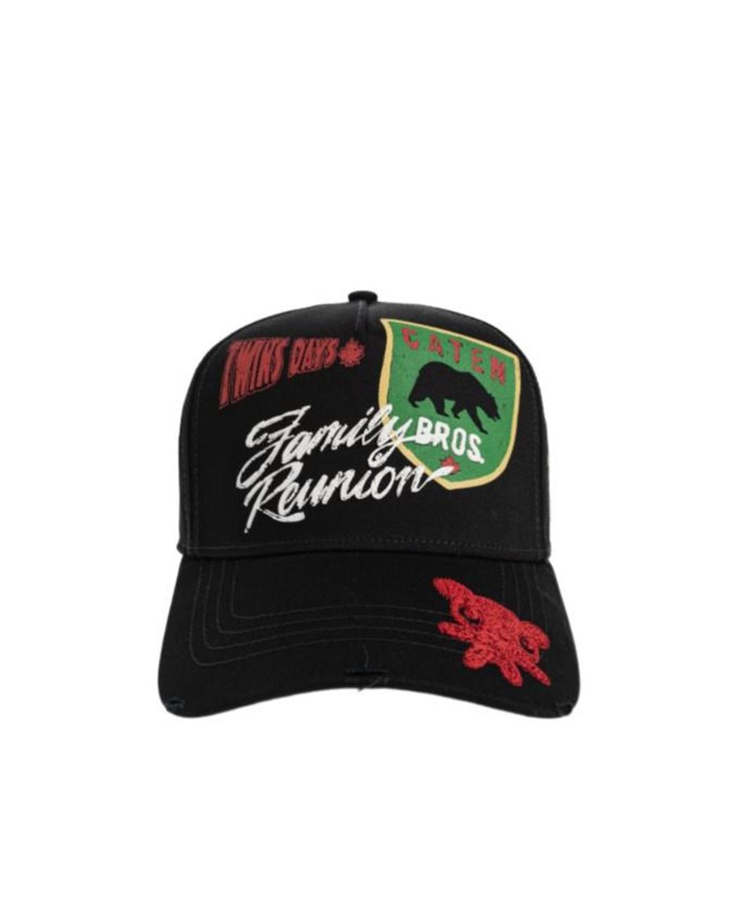 DSquared² Green Distressed Baseball Cap for men