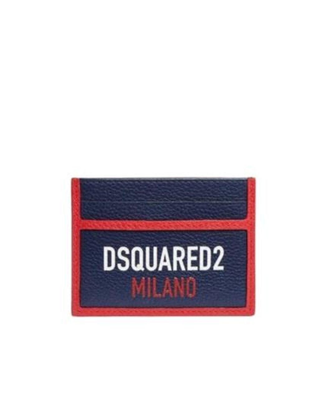 DSquared² Blue Logo-Print Card Holder for men