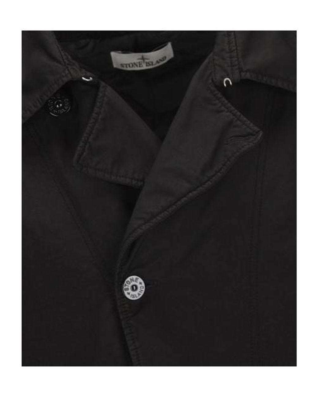 Stone Island Black Logo Patch Padded Jacket for men