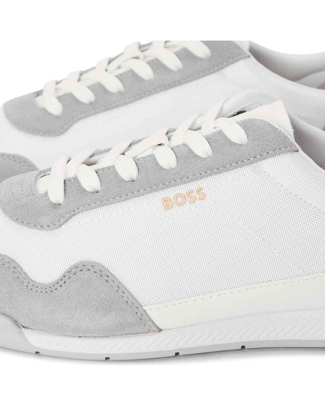 Boss White Simple And Casual Shoes for men
