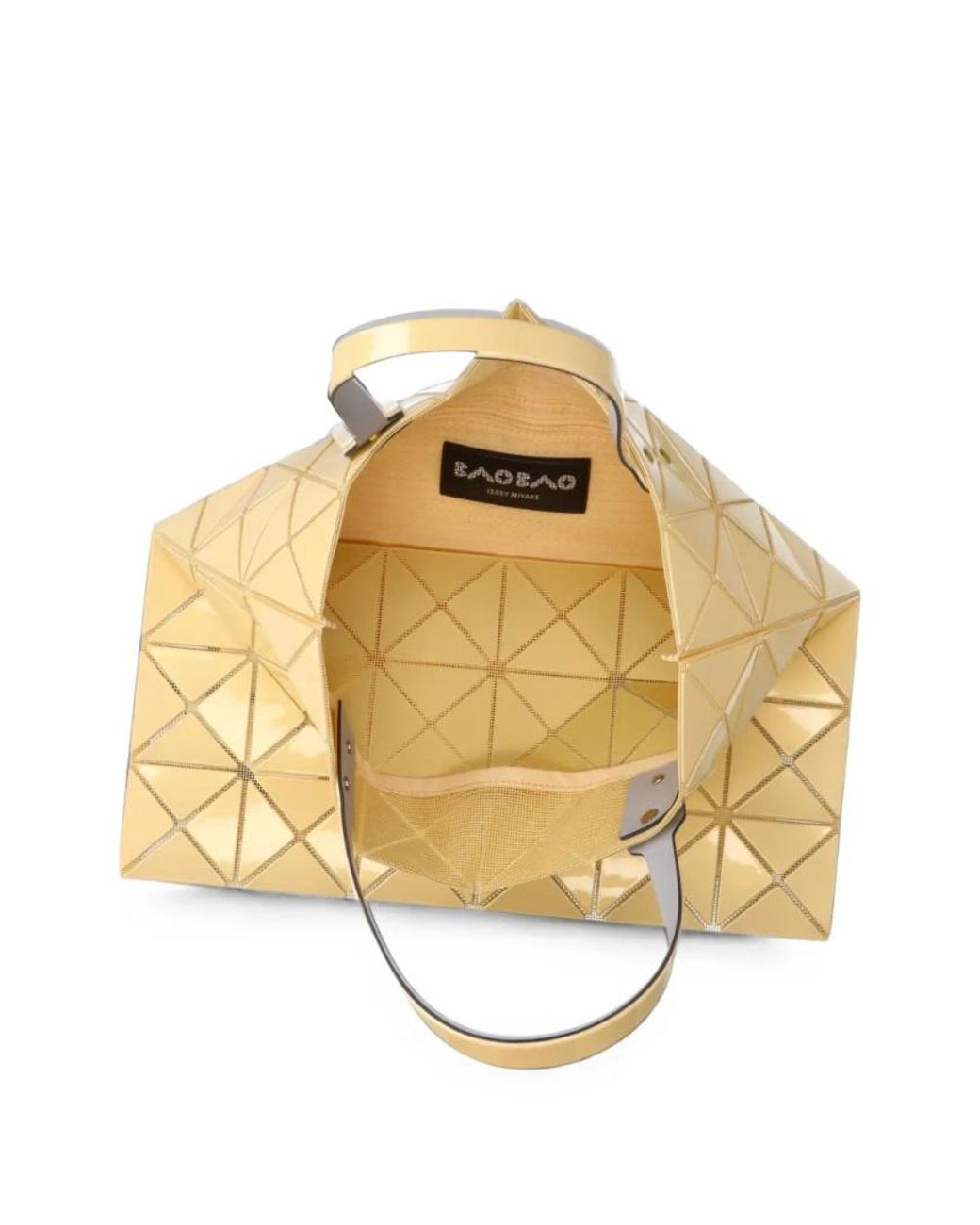 Issey Miyake Yellow Geometric Tote Bag