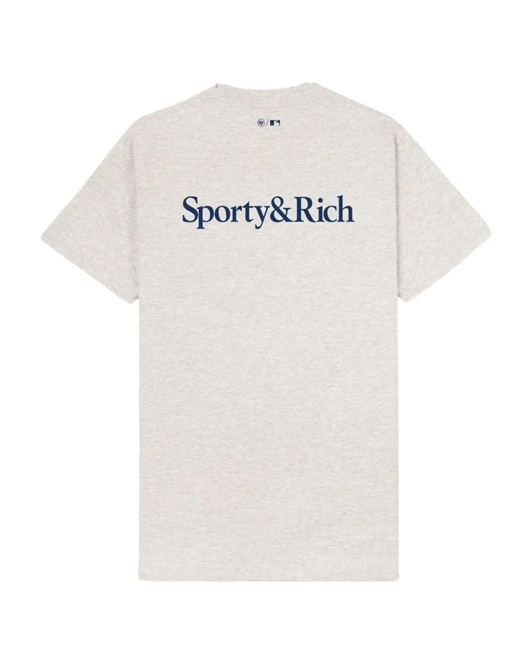 Sporty & Rich White Printed Crew Neck T-Shirt for men