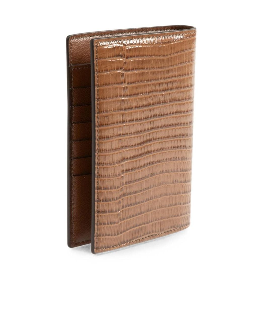 Tom Ford Brown Embossed Bifold Wallet for men