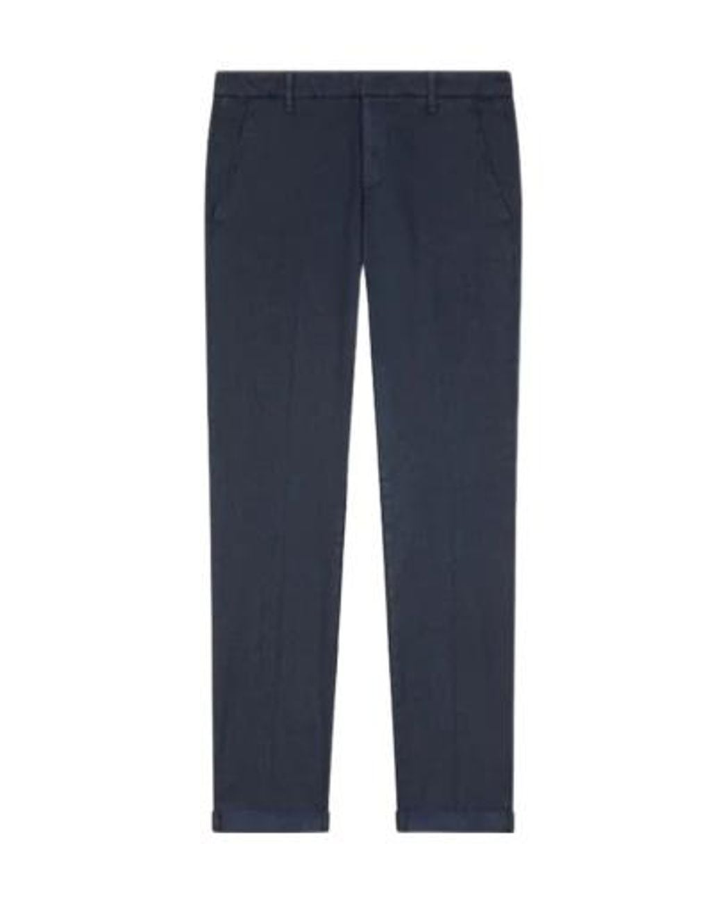 Dondup Blue Gaubert Logo Plaque Pants for men
