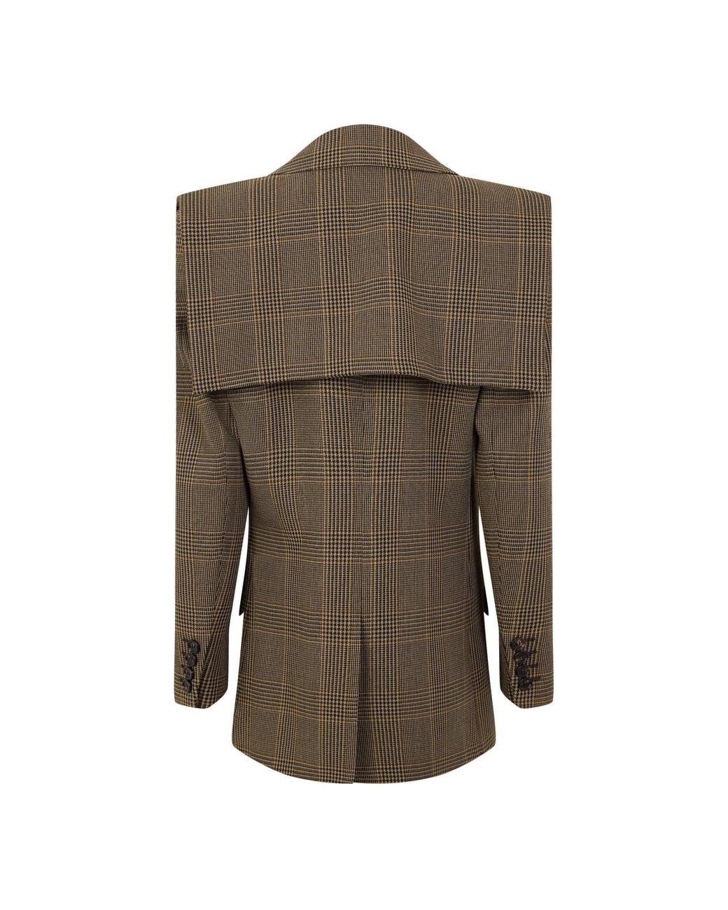 Chloé Green Plaid Single-Breasted Blazer