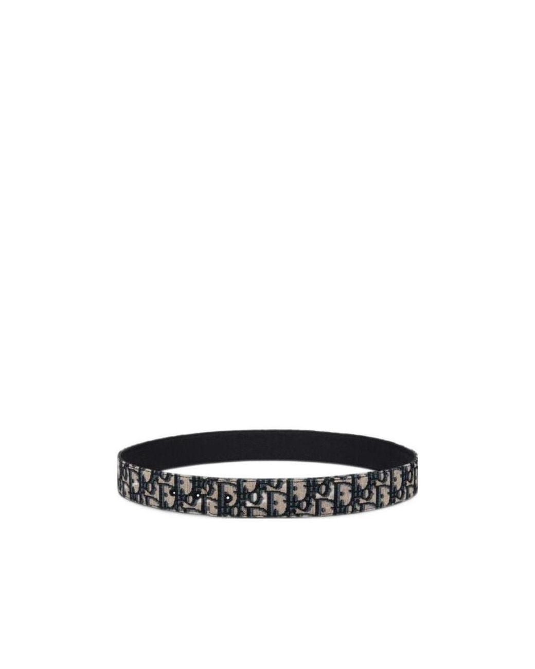 Dior White Reversible Belt Strap for men