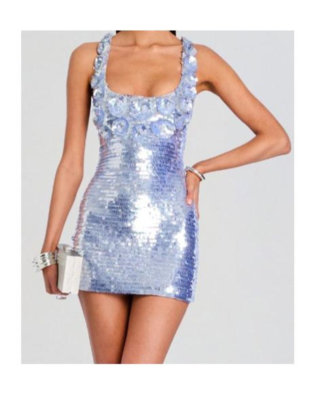 retroféte Blue Joanne Sequin-Embellished Dress