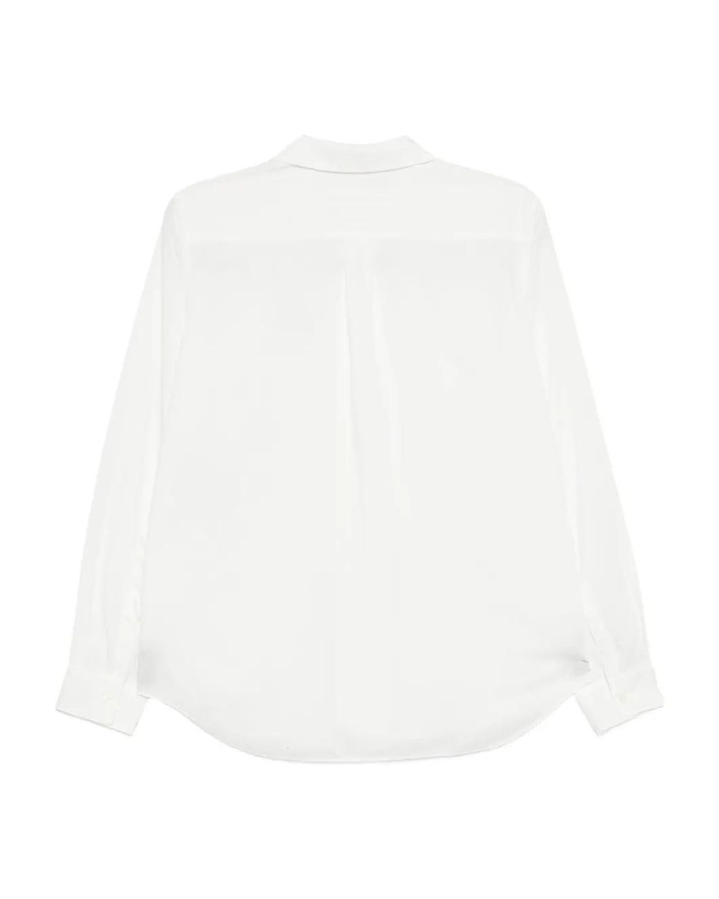 Comme des Garçons White Comme Des Garçons Girl Frilled Pocket Blouse