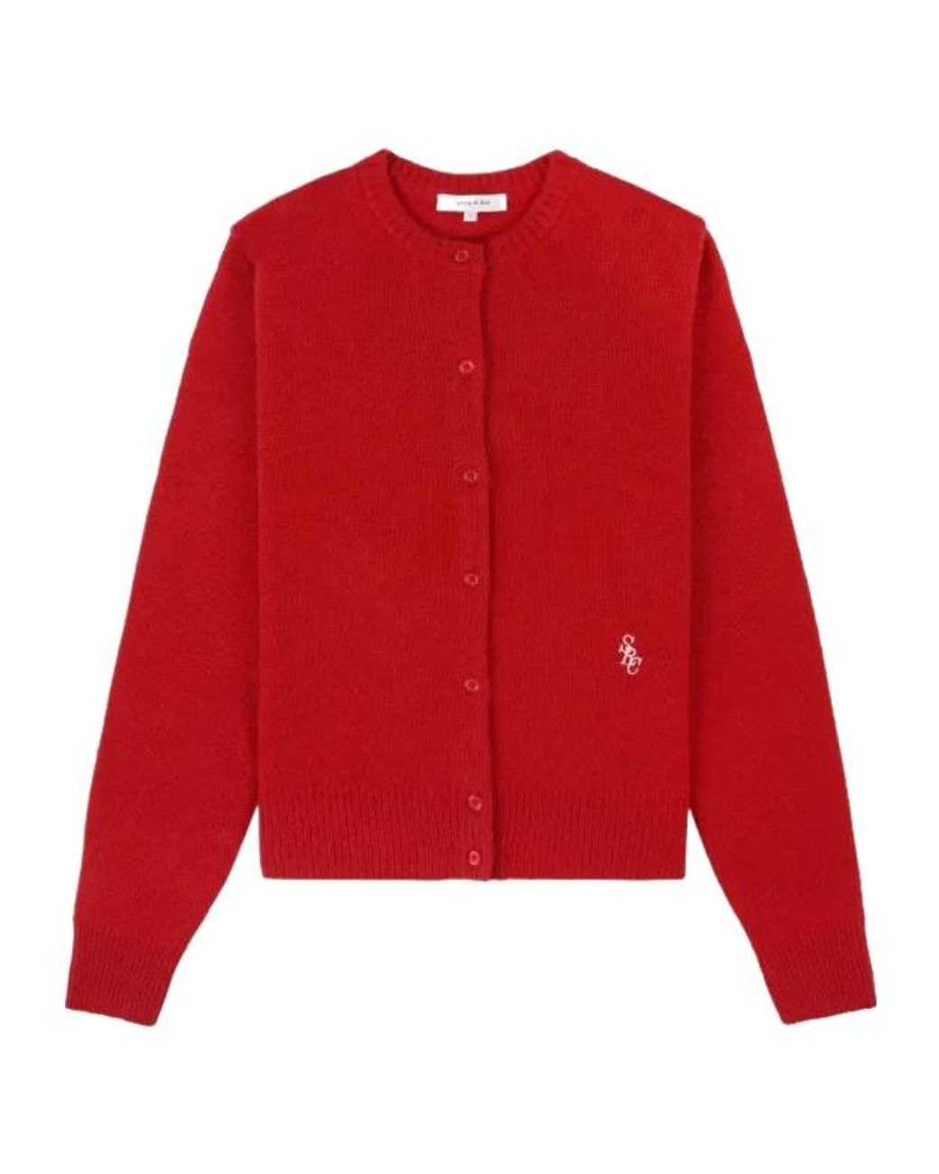 Sporty & Rich Button Embroidered Cardigan