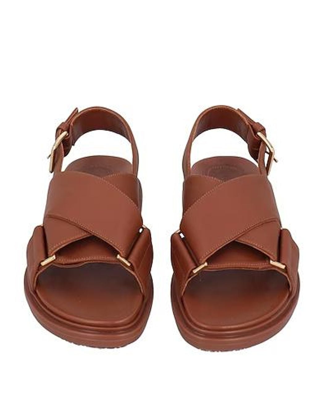 Marni Brown Plain Colour Sandals