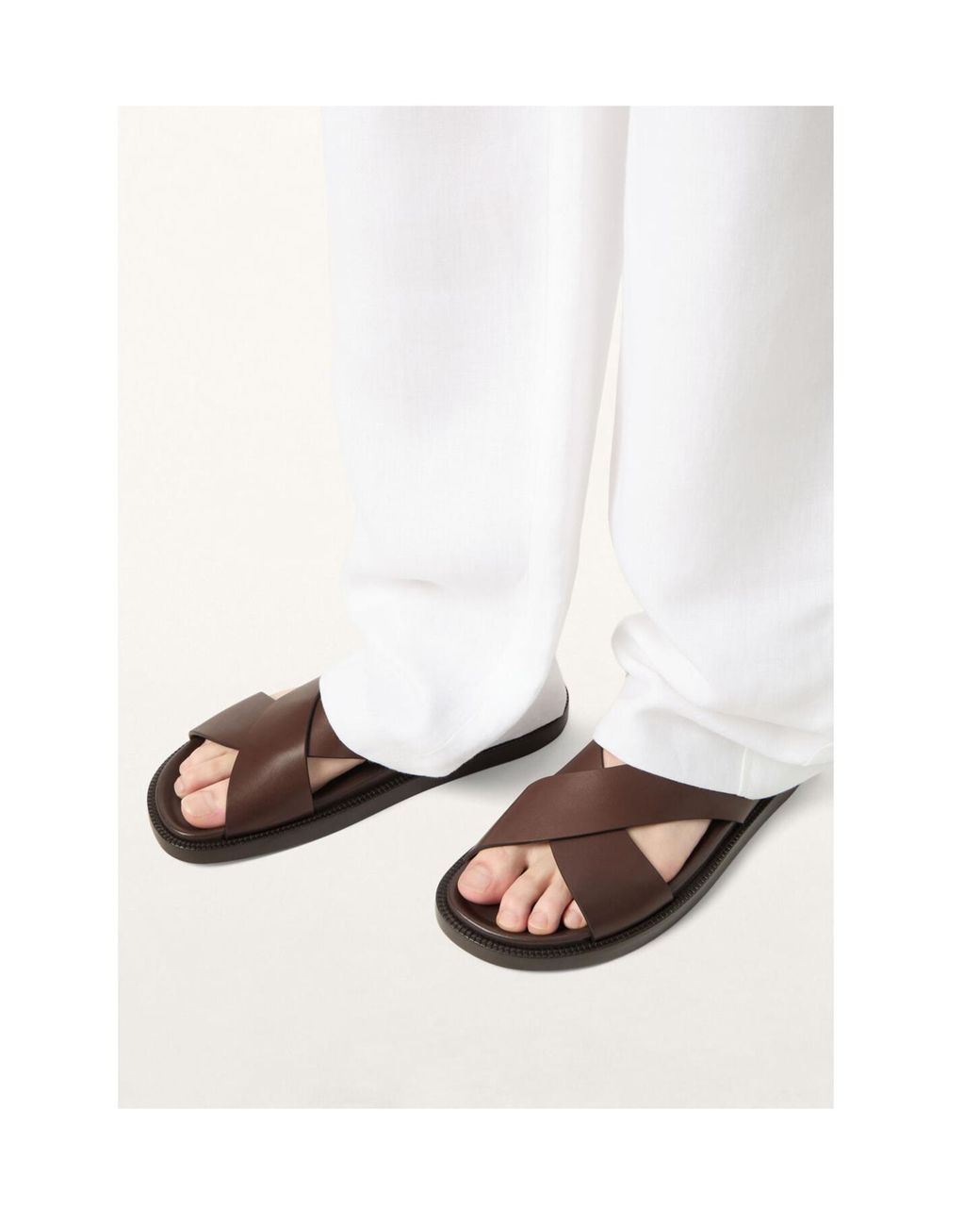 Loro Piana Brown Riviera Slide Walk for men