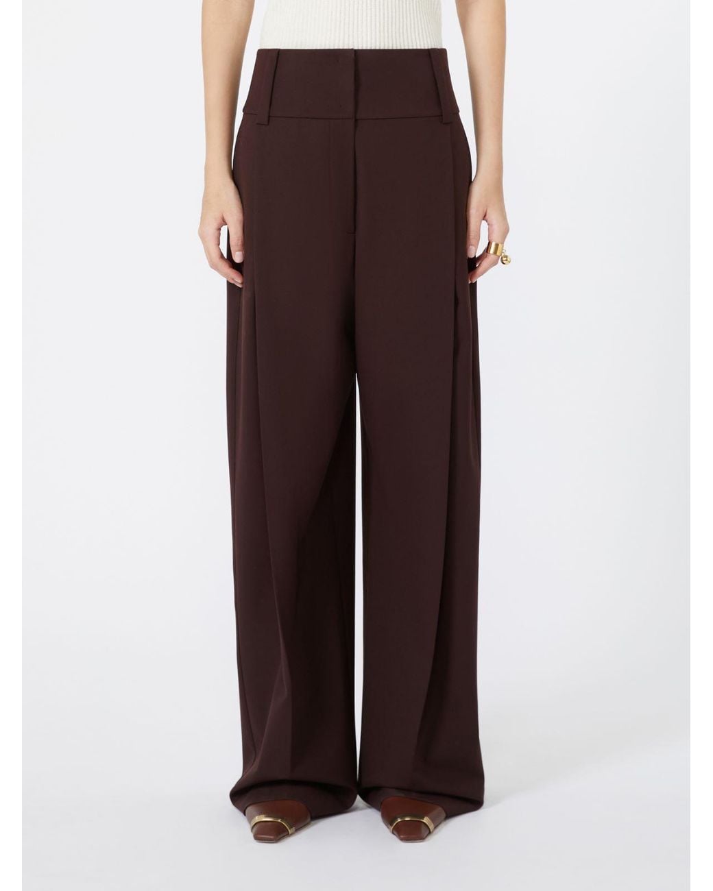 Sportmax Purple Girino High-Waist Pants