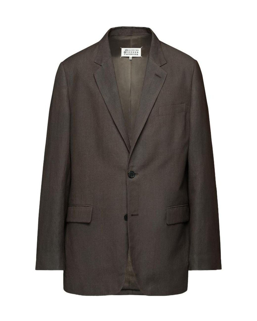 Maison Margiela Brown Single-Breasted Tailored Blazer