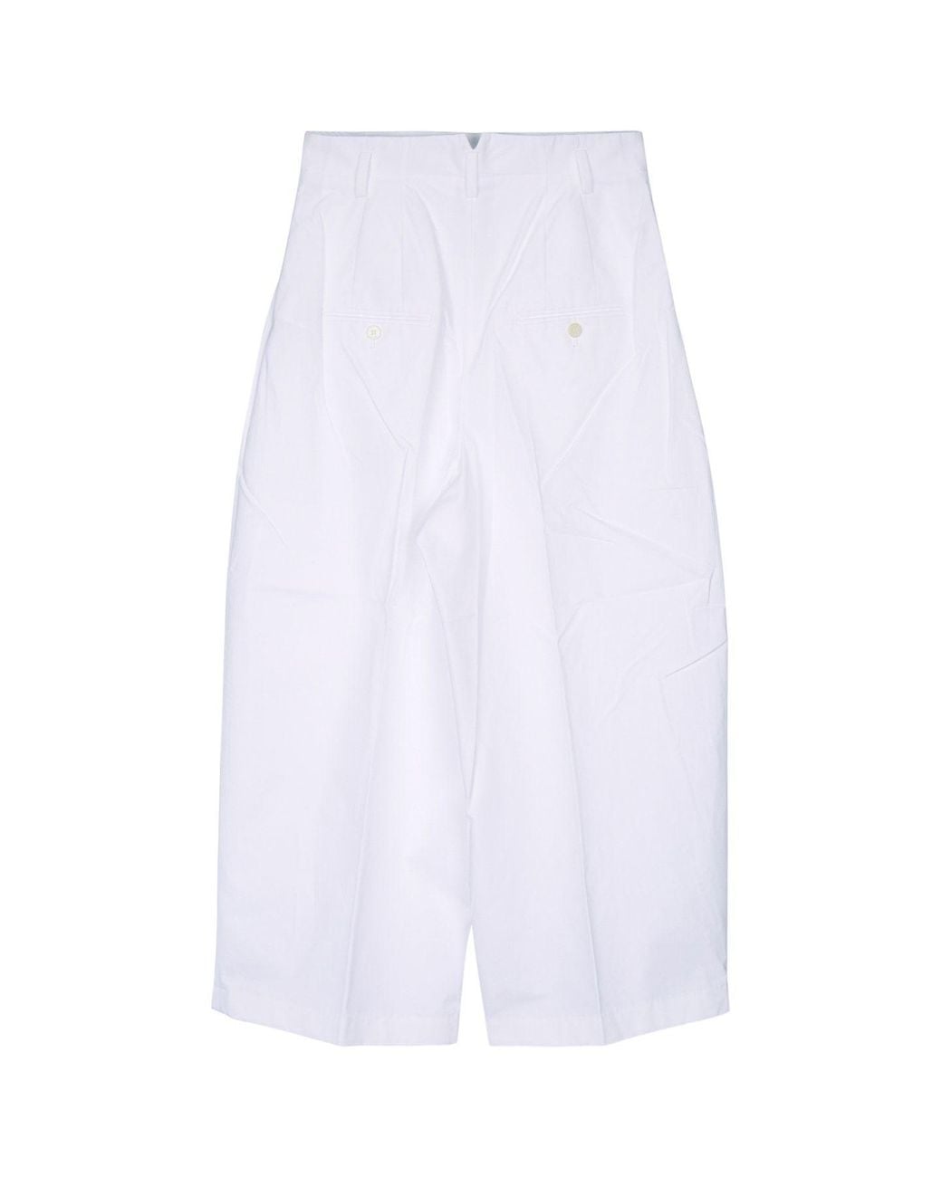 Jacquemus White Miami Cropped Trousers