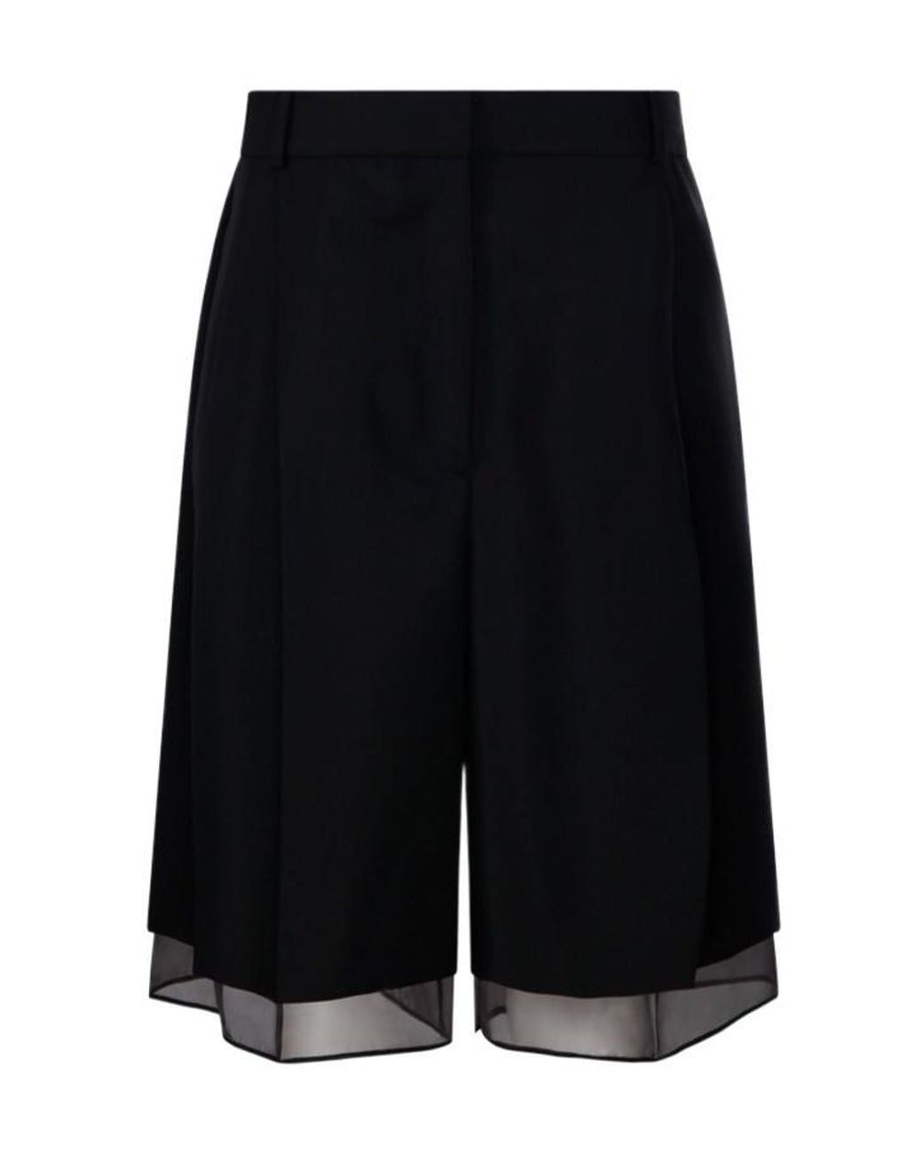 Rohe Black Sheer Hem Bermuda Shorts