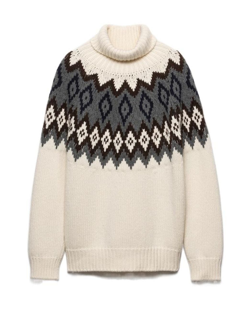 Prada Multicolor Turtleneck Knitted Jumper