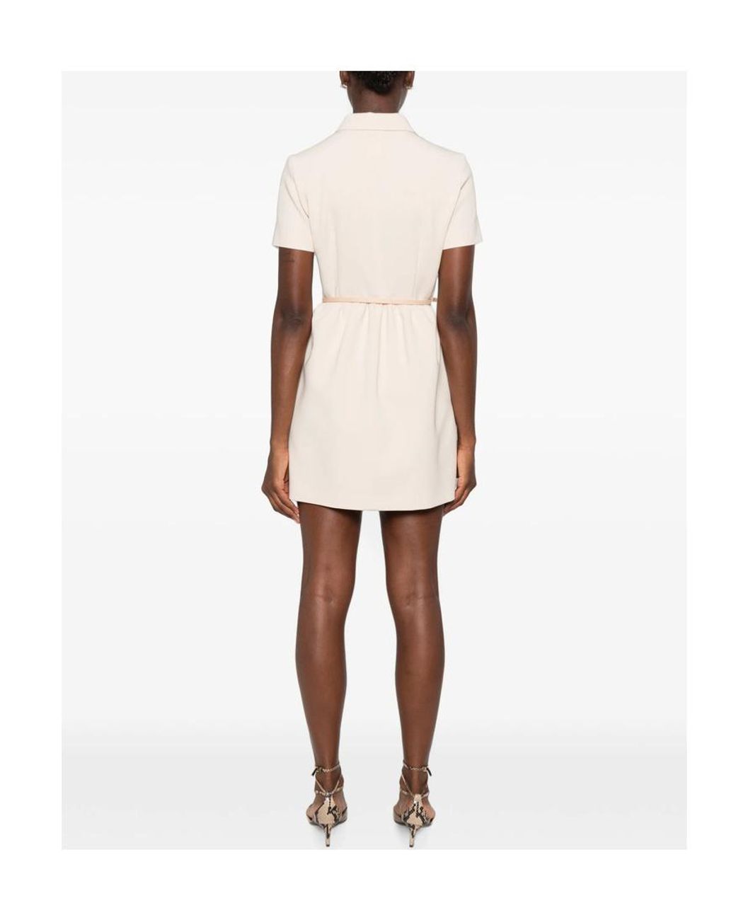 Max Mara Natural Short-Sleeved Dress