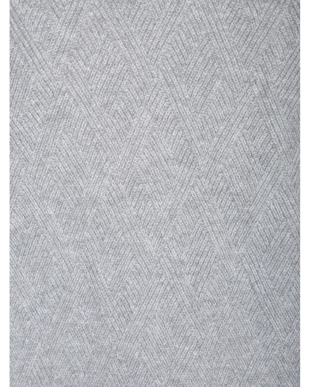 Herno Gray Cable-Knit Crewneck Jumper for men