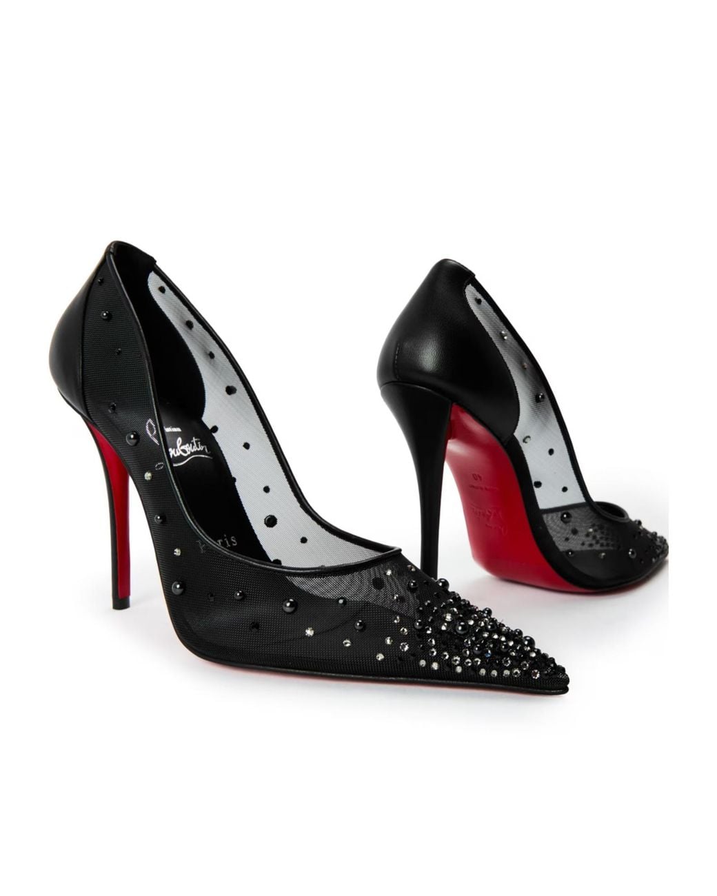 Christian Louboutin Black Pointed Toe Stilettos