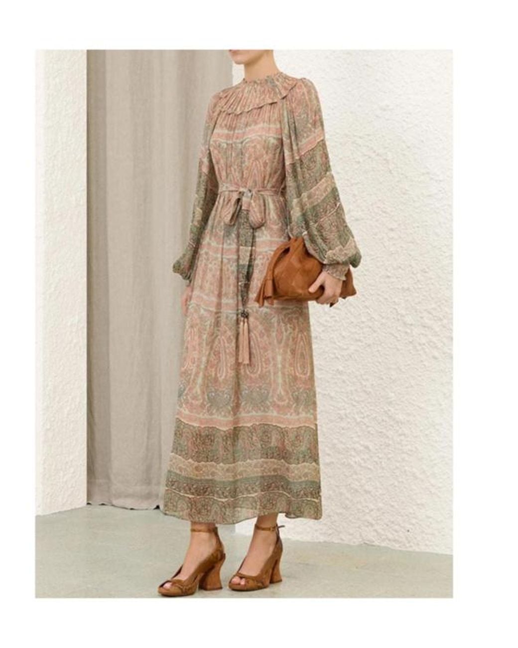 Zimmermann Natural Momentum Rouleau Billow Gown