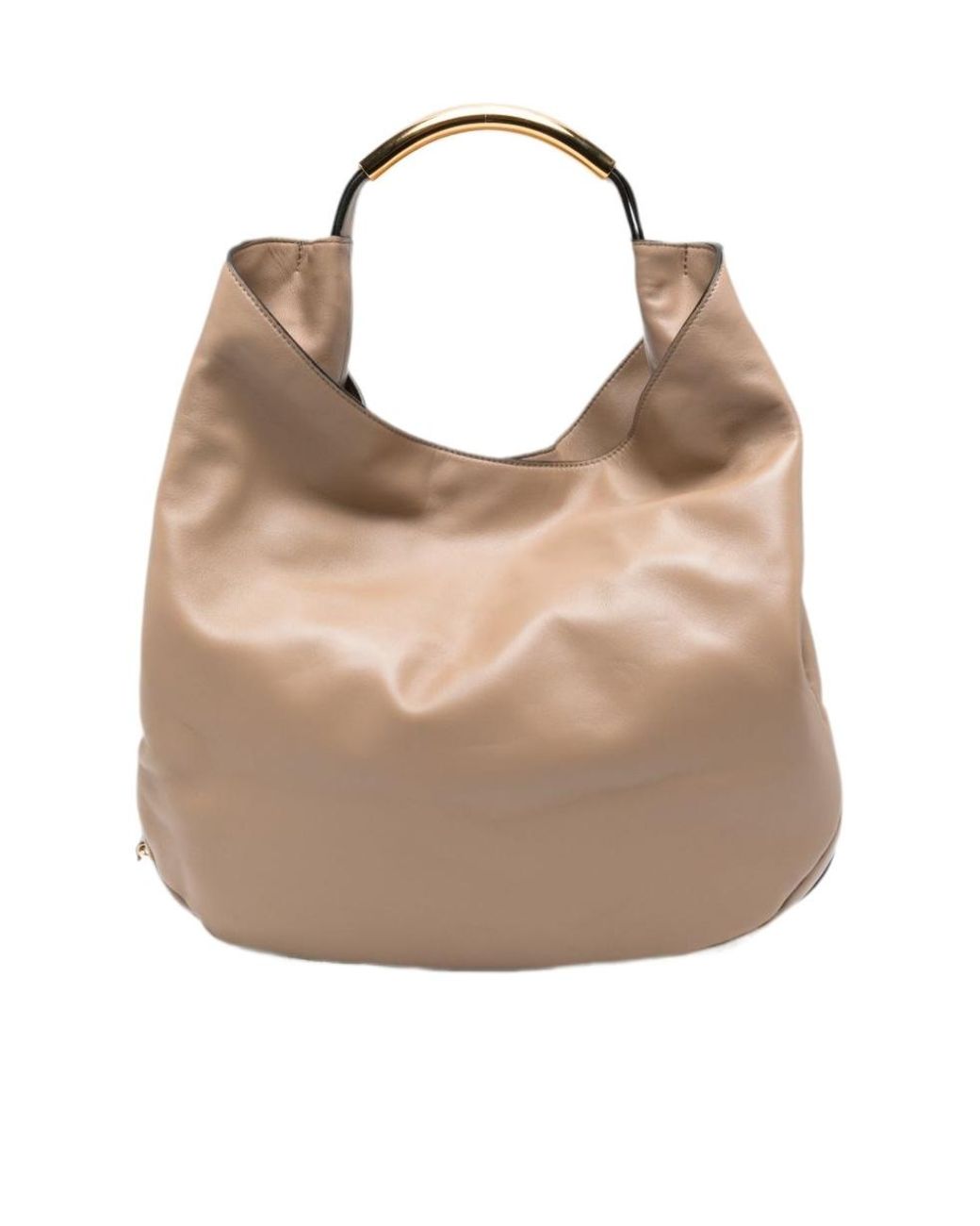 Moschino Natural Handle Me Logo-Plaque Tote Bag