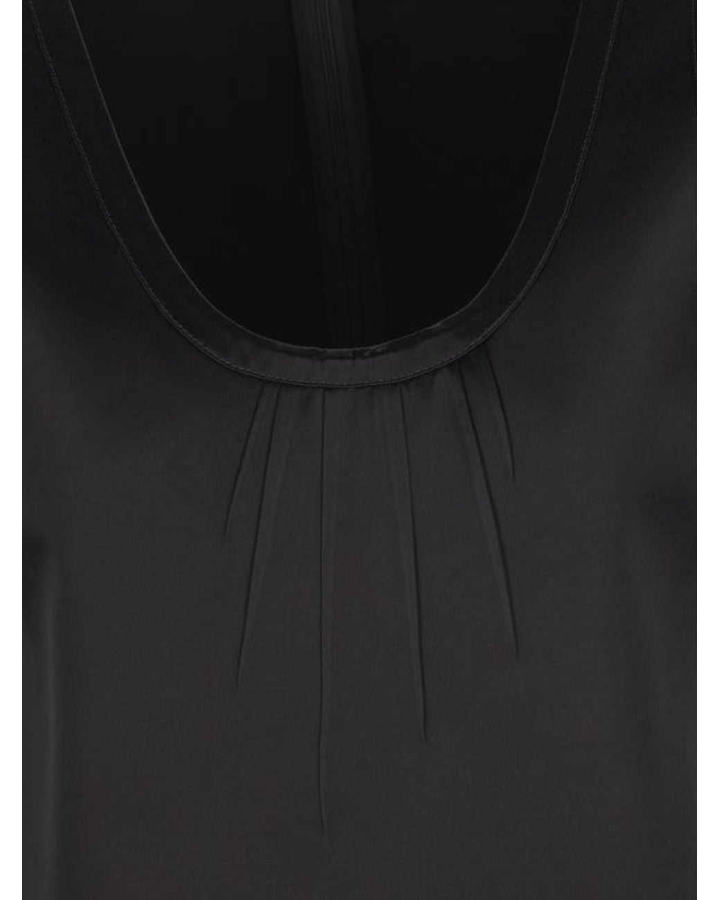 Saint Laurent Black Cassandre Shift Top