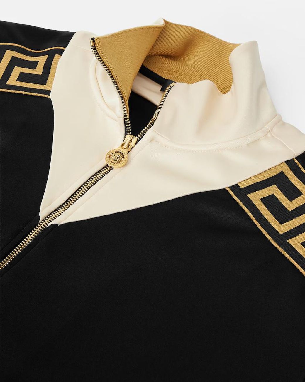 Versace Black Long-Sleeved Zipped Sweatshirt for men