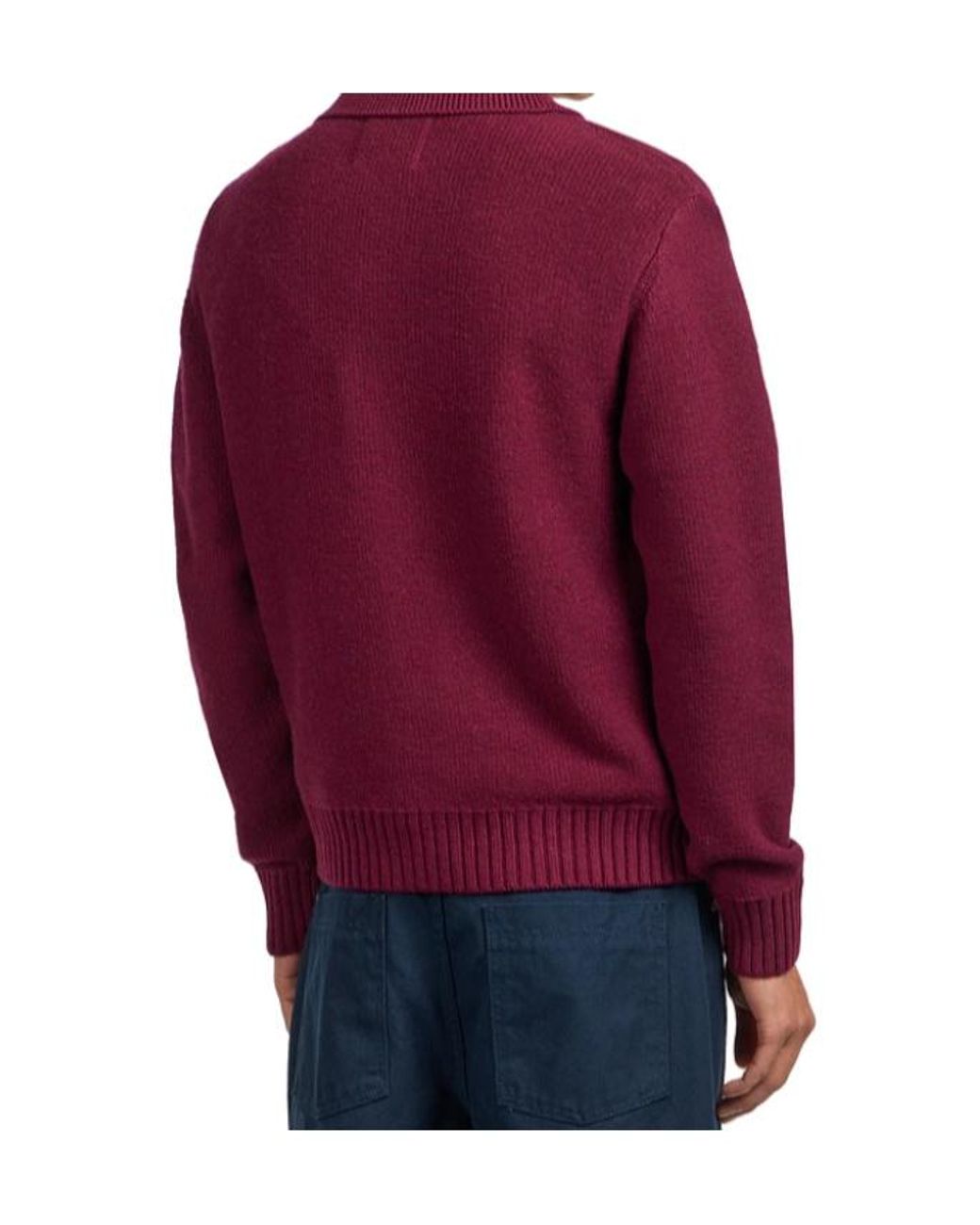 Arte' Red Stencil Zip Cardigan for men