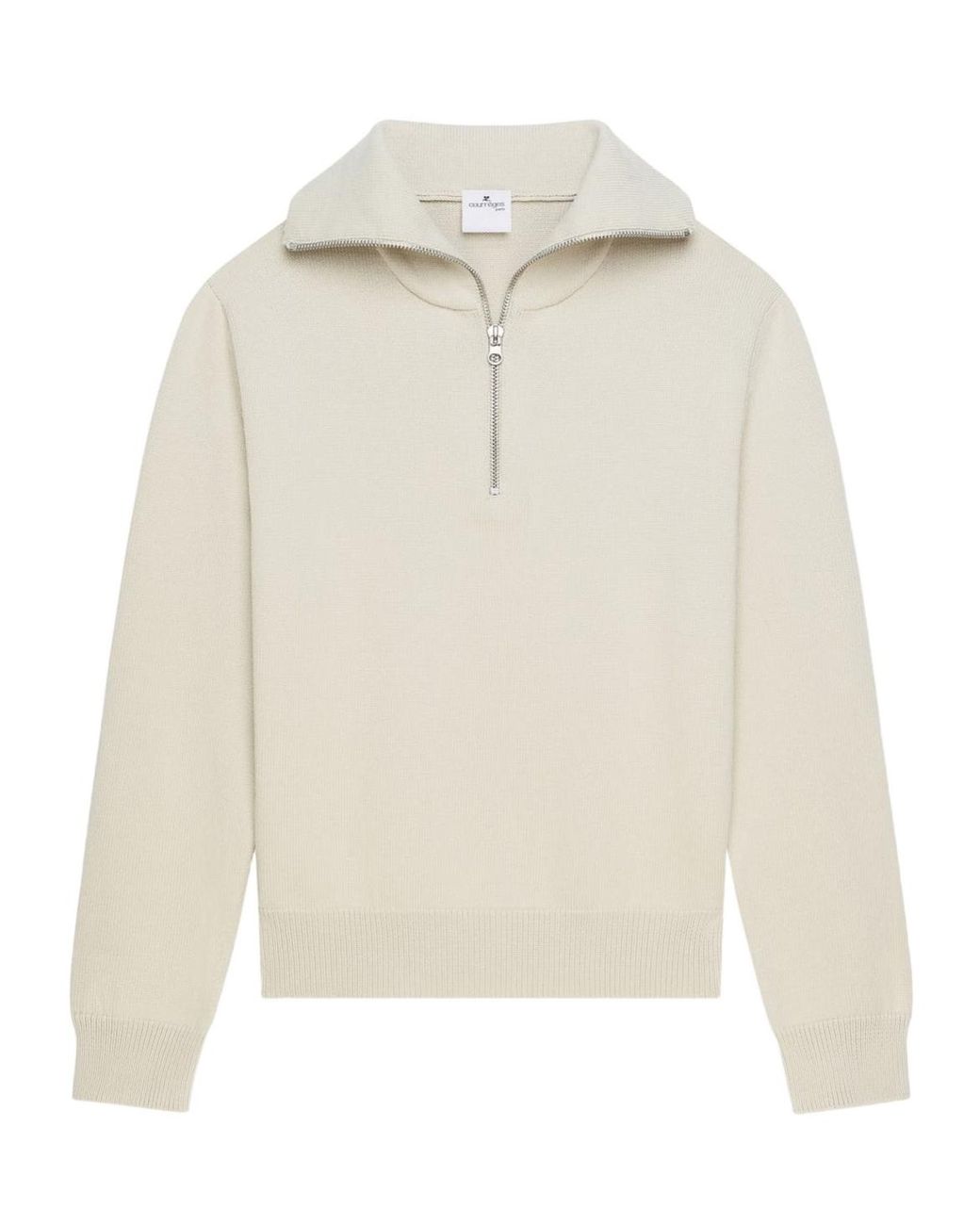 Courreges White Courrèges Logo-Embroidered Trucker Jumper for men