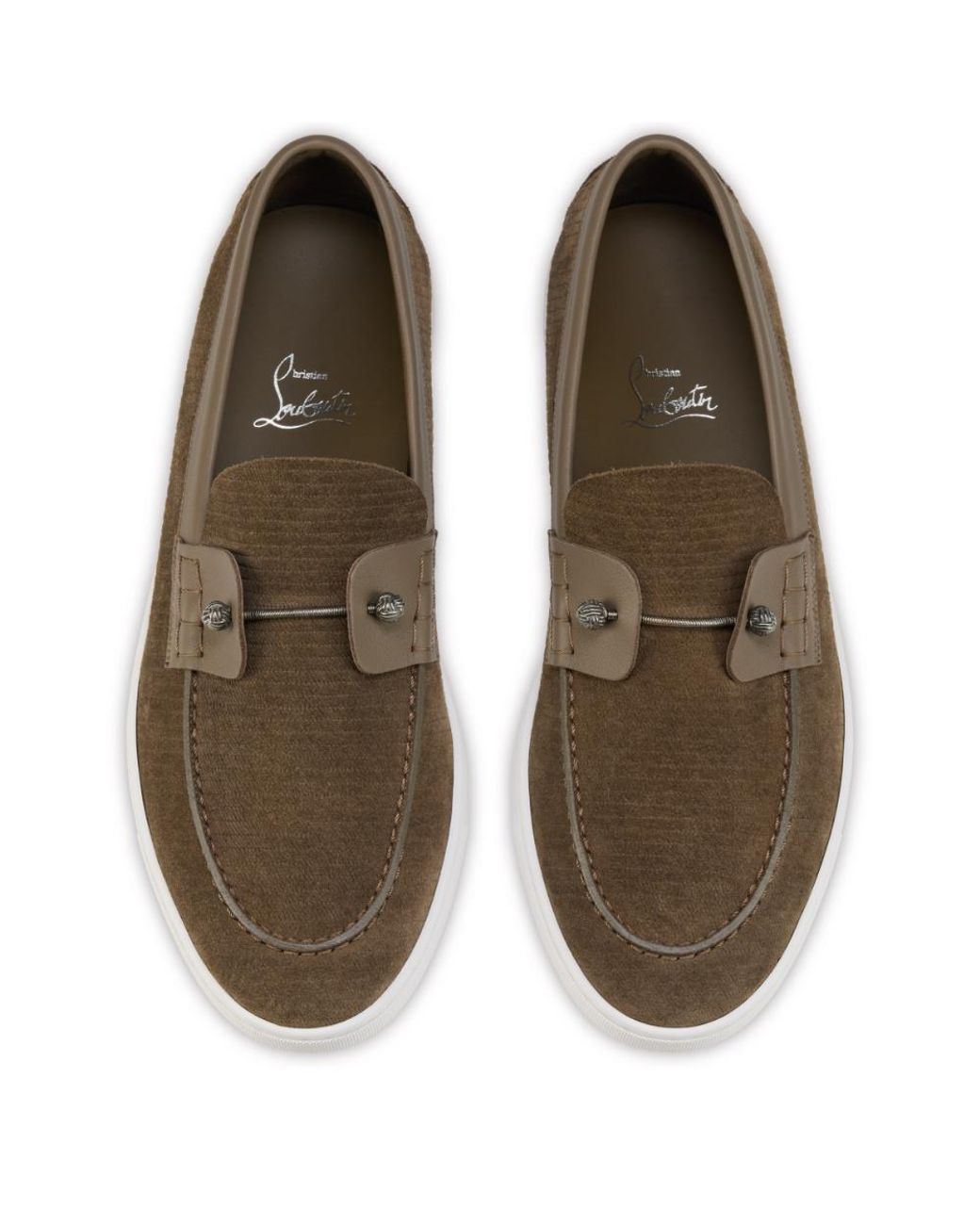Christian Louboutin Brown Chambeliboat Yacht Loafers for men